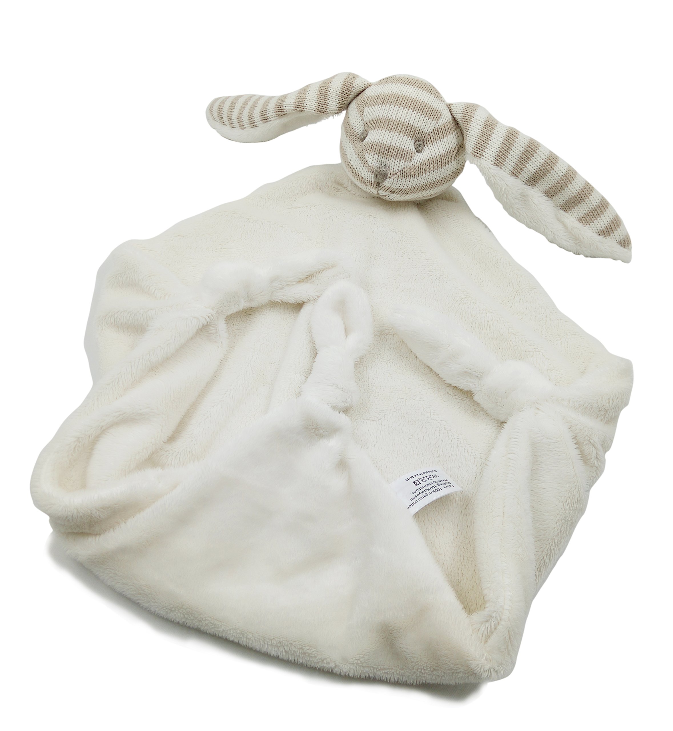 KiyiGift Baby Comforter Toy Cute Soft Rabbit Head Plush Toys with Infant/Baby Soft Appease