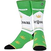 Odd Sox, Weed Fun Novelty Crew Socks for Men, Funny Dope Themes