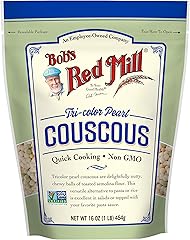 Bob's Red Mill Tri-Color Pearl Couscous, Quick Cooking - 1 Pound (Pack of 1) - Non-GMO, Vegan, Israeli Couscous - Non GMO, Ve