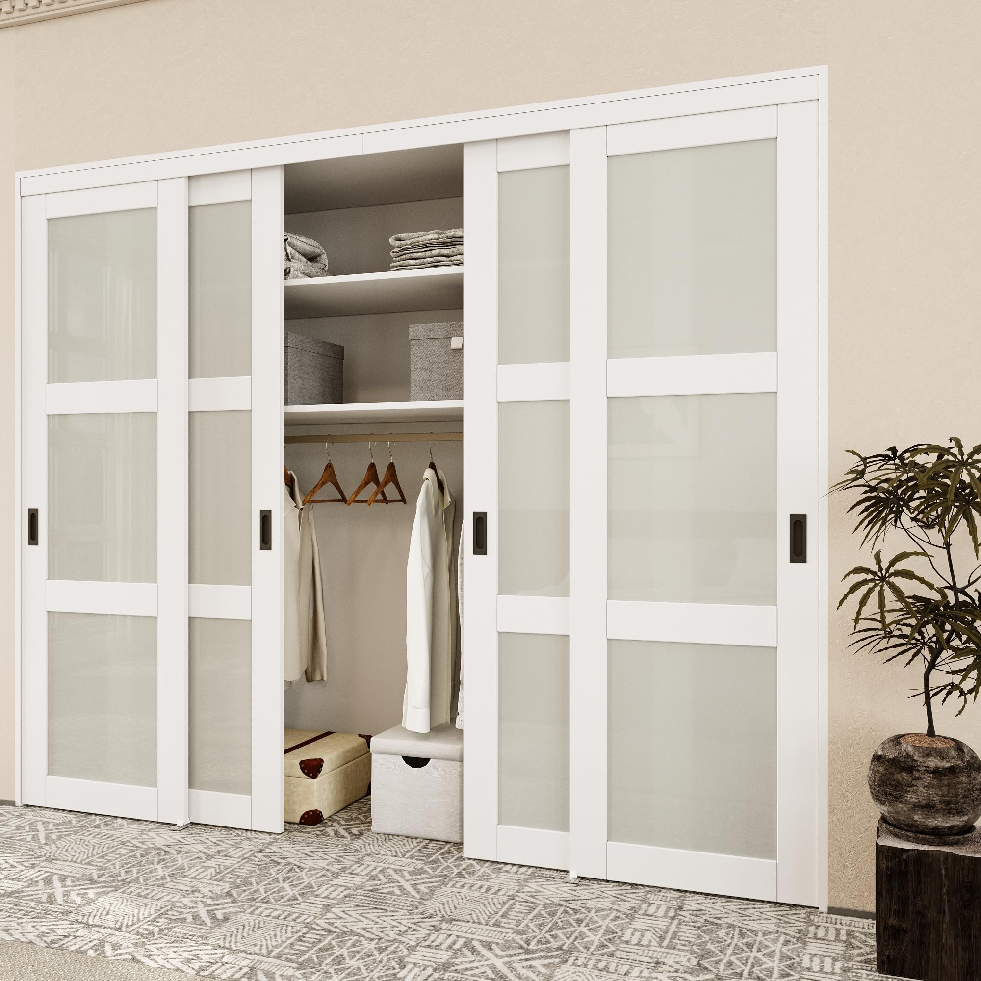 Paintable Sliding Closet Door 96" x
