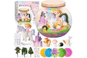 Jouets licorne pour filles – Kit de terrarium licorne – Veilleuse LED rechargeable avec télécommande – Kit de bricolage pour 