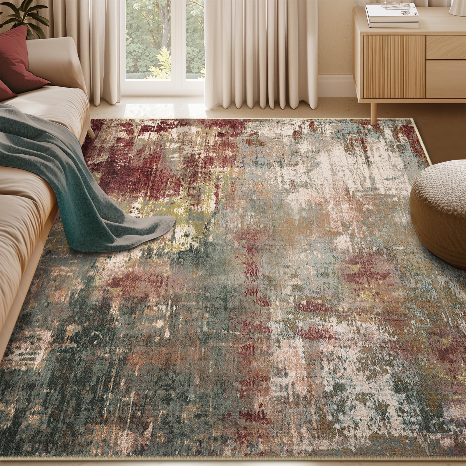 Dynamic Rugs Riley 5 X 7 RELEANY Washable Area Rugs 5'x7' Non-Slip Modern Abstract Soft for ...