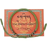 ioieia Authentic blessed Tibetan monks handmade Dorje Knot protection bracelet for women and men with a talisman