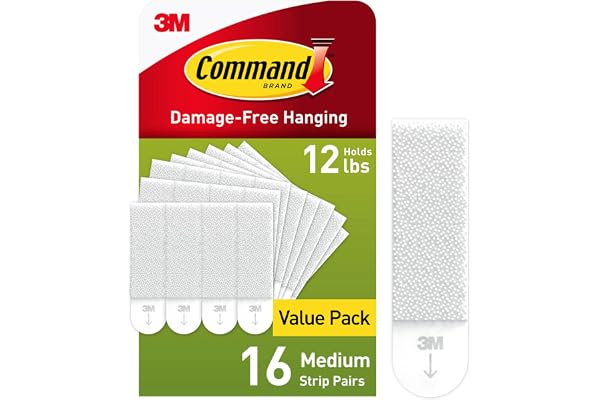 Command Medium Picture Hanging Strips, Damage Free Hanging Picture Hangers, No Tools Wall Hanging Strips for Back to School D