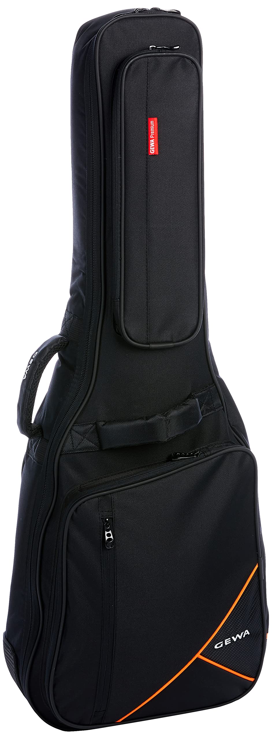 GEWA Guitar Gig Bag Premium 20mm for Classical Guitar 4/4 black (tear-resistant and water-repellent, Neck Protection System, luxury backpack straps, large accessory compartment) 213100