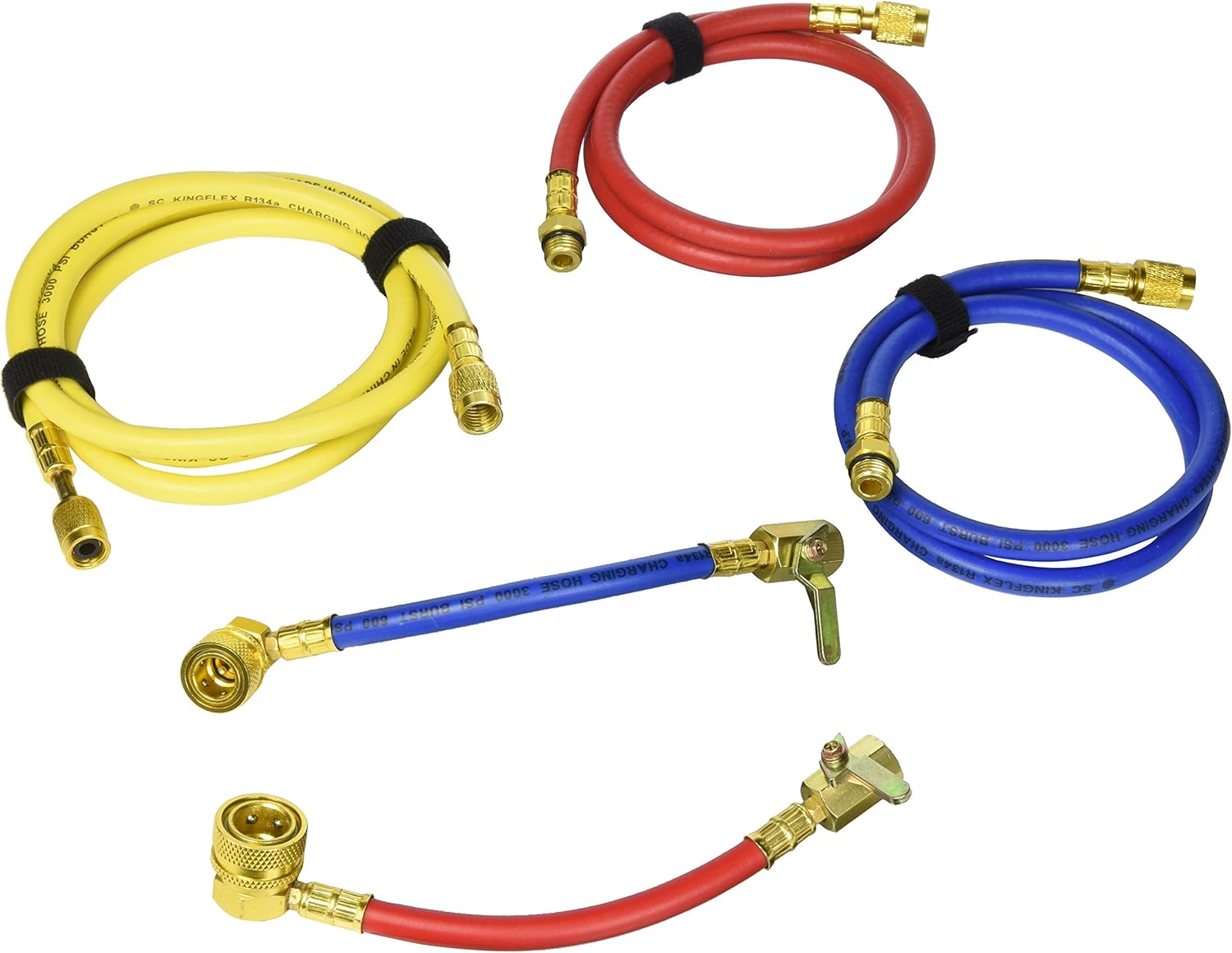InterDynamics IDQ 418 R-134a Automotive Recharge Hose with Quick Couple Connections