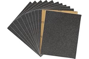 KQCXIK 12-Sheet 80 Grit Wet Dry Sandpaper, 9 x 11 Inch Sand Paper Silicon Carbide Abrasive Sanding Sheets for Woodworking, Automotive and DIY Projects