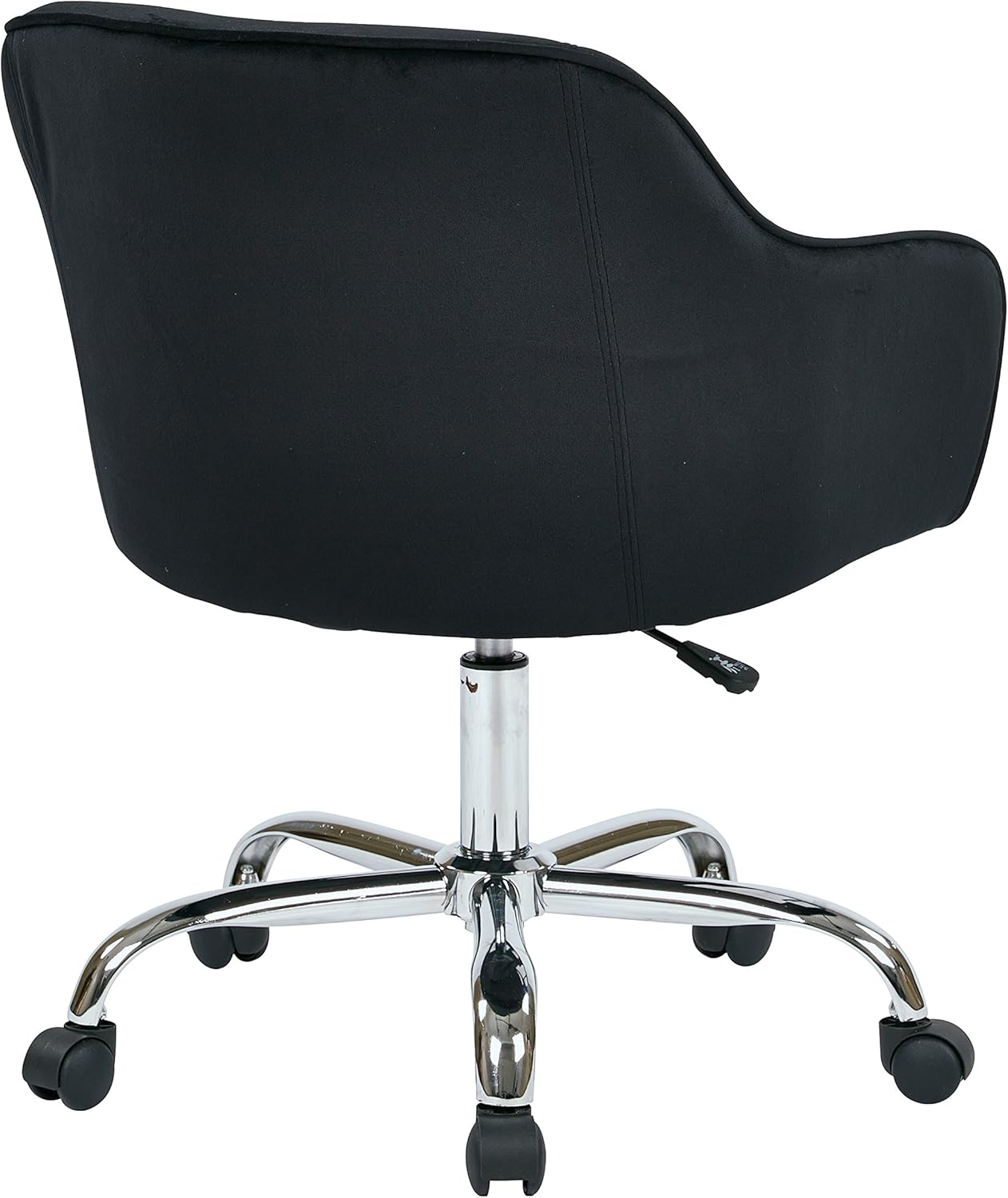 Online Shop Ave Six Bristol Chrome Base Upholstered Task Chair Black Velvet Home Kitchen Classic Style Petrolepage Com