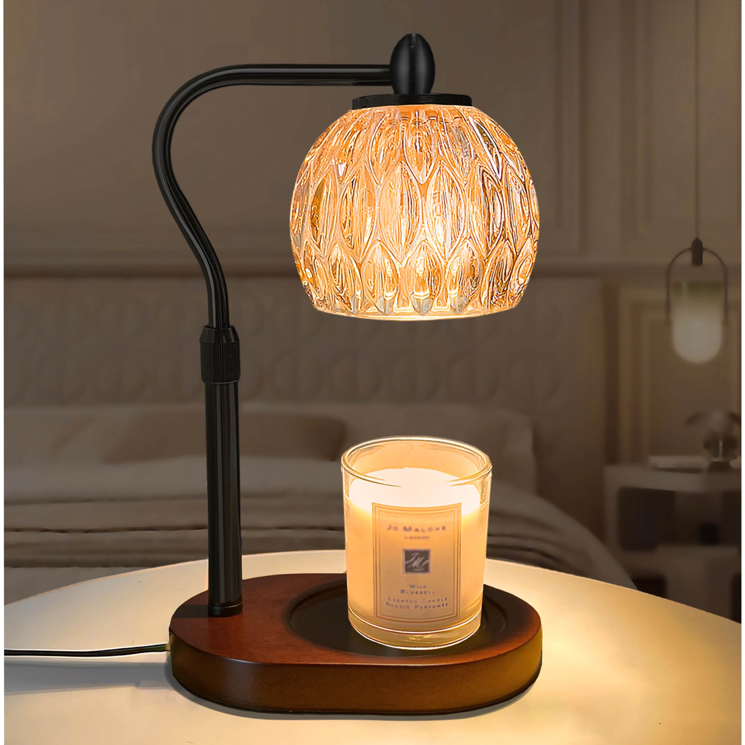 Photo 1 of ** STEM IS DAMAGED**Ceadoca-Candle Warmer Lamp with Timer & Dimmer,Candle Warmer with Height Adjustable, Candle Lamp with 2 * 50W Bulbs for Home Decor,Scented Candles Wax Melt Warmer,Electric Candle Warmer