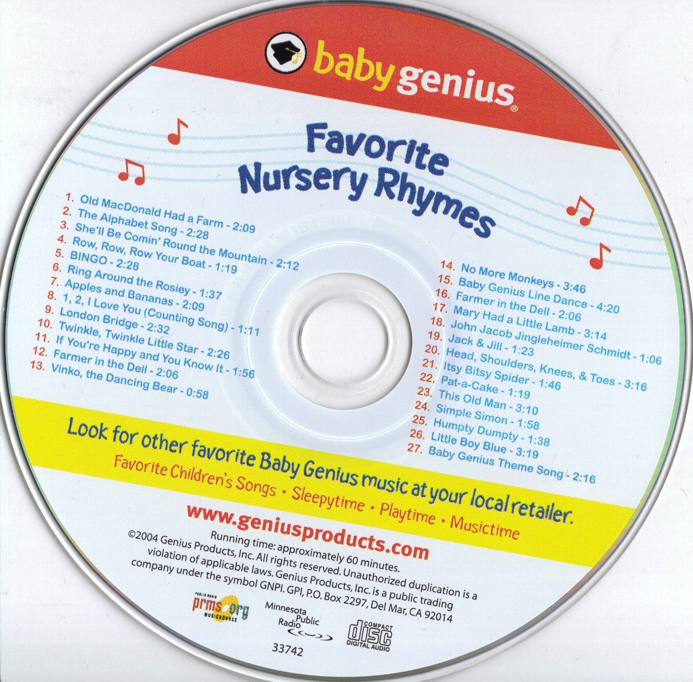 Baby Genius Favorite Nursery Rhymes Music