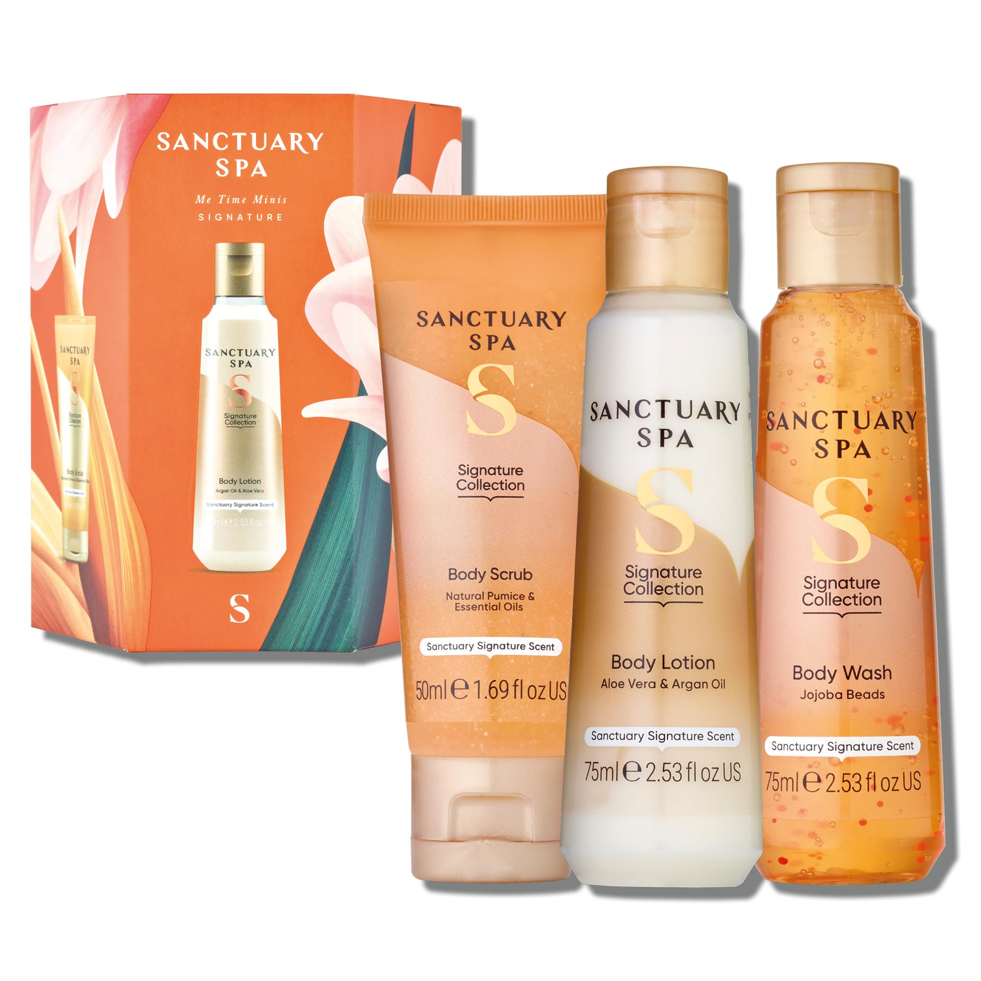 Sanctuary Spa Me Time Minis 200 ml, Vegan Beauty gift, gifts For Women, gift For Her, Birthday gift