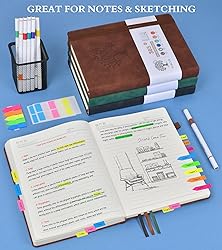 PERCUN A4 Lined Journal Notebook，365 Page Large