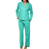 Alexander Del Rossa Women's Button Up Short Sleeve Knit Pajamas