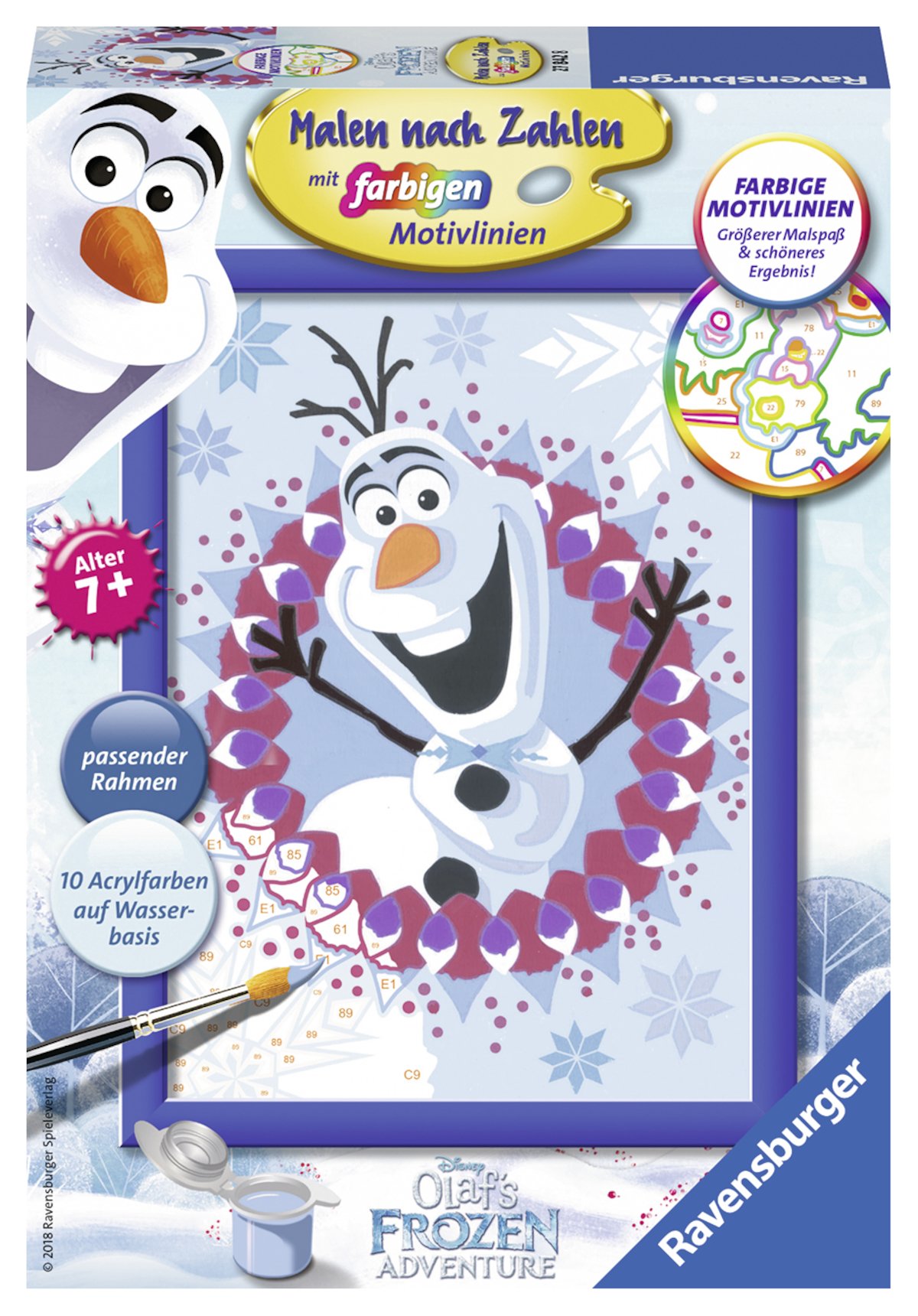Ravensburger Paint by Numbers 27842 Olaf Painting Set