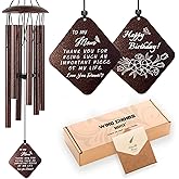 Doopeer Birthday Gifts for Mom, Unique Mom Birthday Gifts from Daughter Son, 32" Bronze Wind Chimes