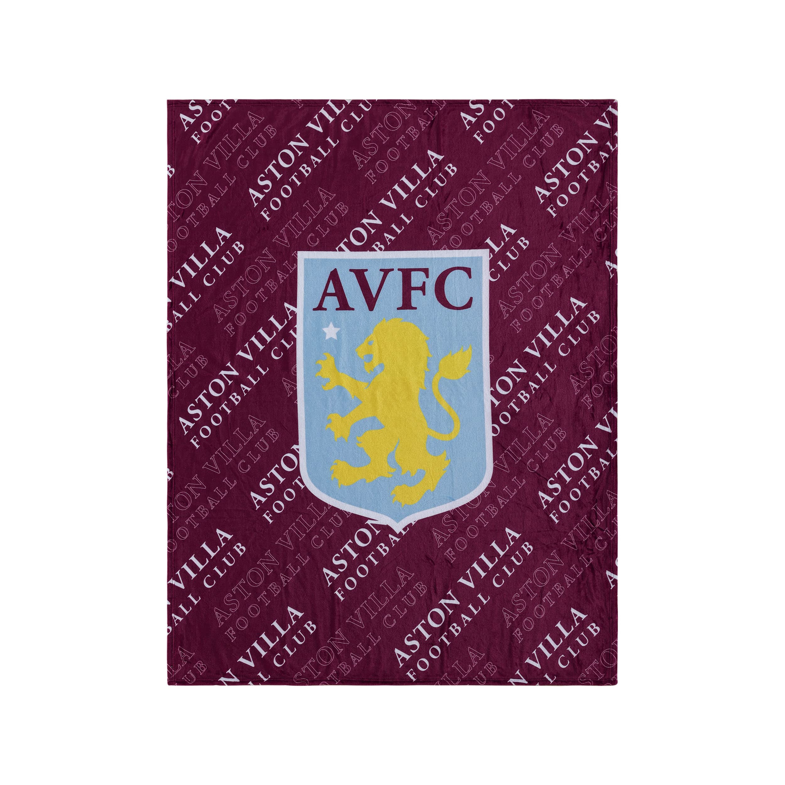 FOCO Premier League Football Aston Villa Fan Bed Throw Blanket
