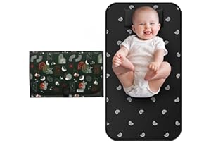 Babebay Waterproof Portable Diaper Changing Pad, Foldable Travel Changing Mat for Baby Girl Boy, Lightweight Travel Changing Station, Boho Geometric Pattern