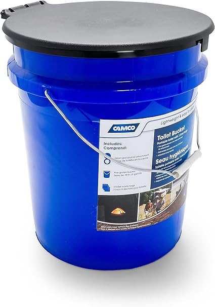camping toilet bucket with lid