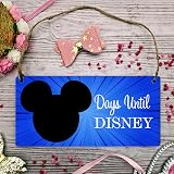 Pixie's Gifts Days Until Disney Chalkboard Plaque - Blue Comic 19x10cm view 8