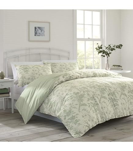 Amazon.com: Laura Ashley - Queen Duvet Cover Set, Reversible