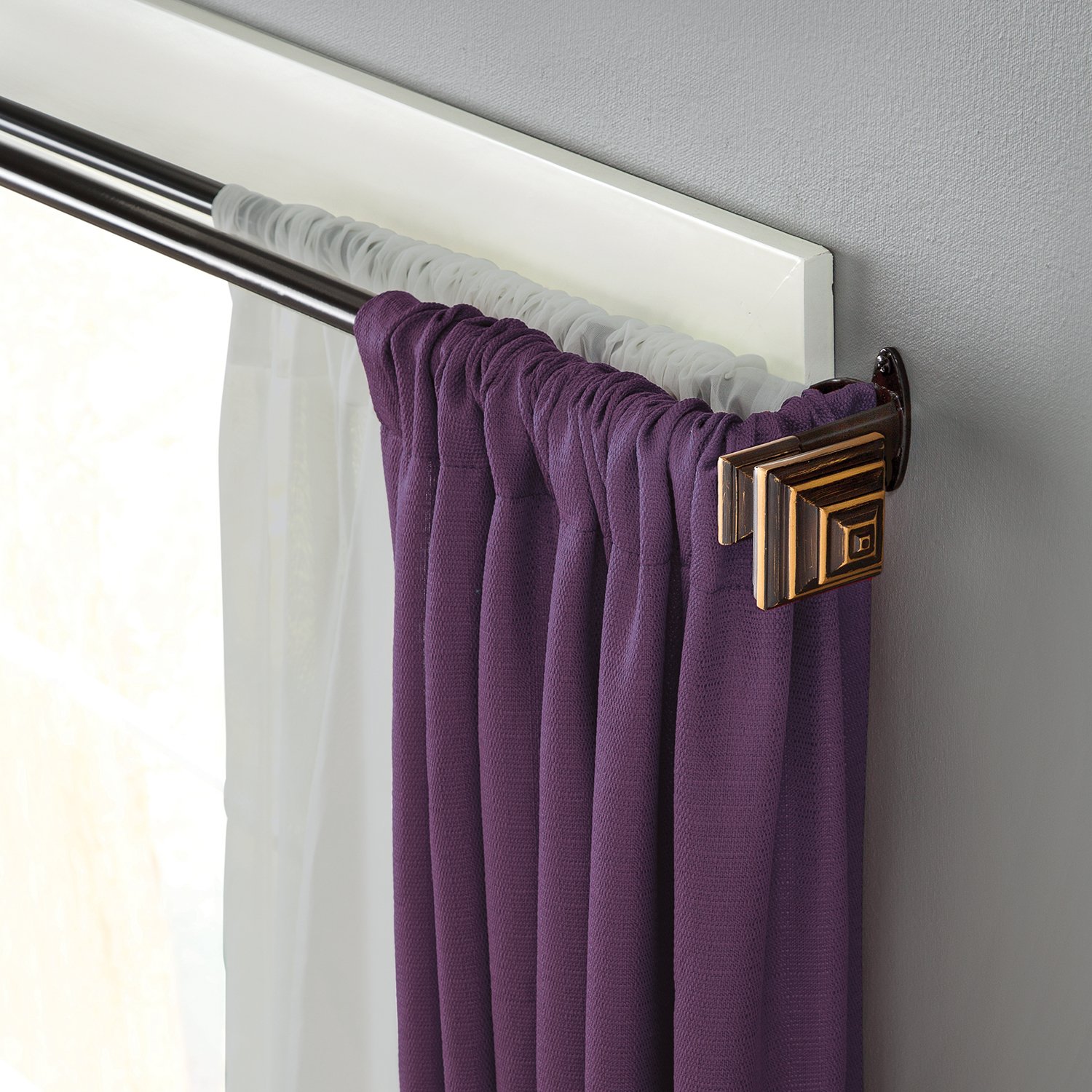 Kenney Stacey Room Darkening Curtain Rod, 66”120”, Oil Rubbed Bronze 42437522564 eBay