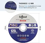 Selead 125mm Cutting Discs 25pcs Thin 1mm For Angle Grinder Blue view 4