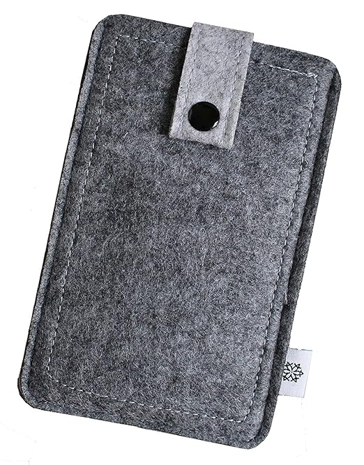 Dealbude24 Filz Tasche passend für Huawei Mate 7, Hochwertige Handy Hülle, Schutz Cover mit Herausziehband und Drucknopf, rei