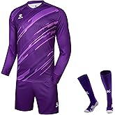 KELME Soccer Goalkeeper Jersey Pro Set Uniform - Padded Goalkeeper Shirt Shorts Socks - Men's Goalie Jersey Adults Kids
