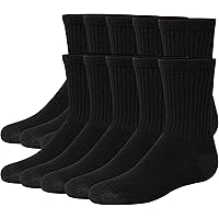 Hanes Boys Performance Ankle Socks - 10-Pack, Moisture Wicking, Small Size