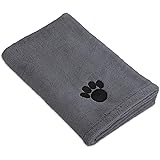 Bone Dry Pet Drying Collection Embroidered Terry Microfiber Towel