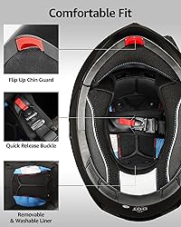 YEMA Modular Motorcycle Helmets, DOT Approved Full