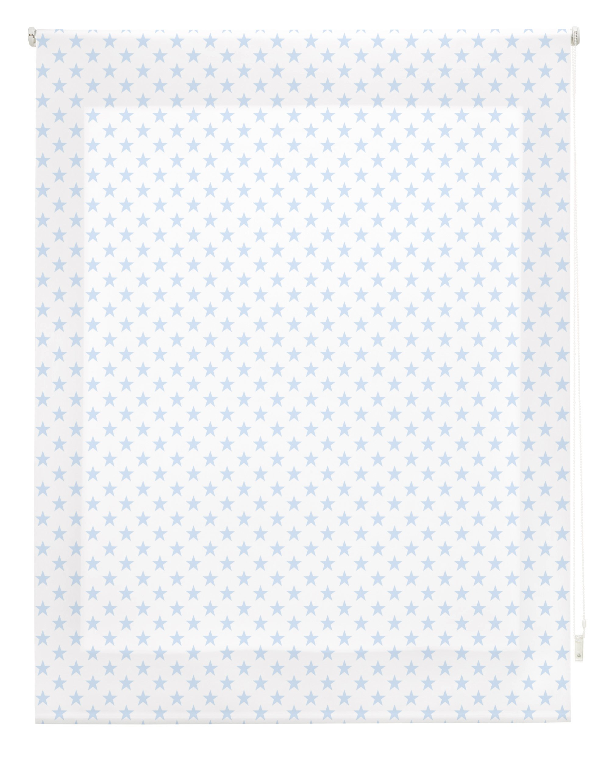 blindecor Stars Roller, Fabric, Blue, 120 x 250 cm