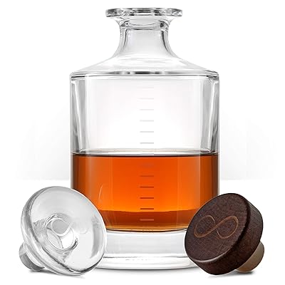 Whisky Infinity Decanter - Cairn Craft Glass Whisky & amp; Áfengisflaska og tappi 1L getu með 2oz merkingum