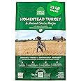 Open Farm, Ancient Grains Dry Dog Food, Protein-Rich & Nutrient Dense, 90% Animal Protein Mixed with Non-GMO Fruits, Veggies and Superfoods, Homestead Turkey Recipe, 22lb Bag
