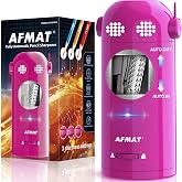 AFMAT PSX5EW Electric Pencil Sharpener Fully Automatic, Colored Pencil Sharpeners for 7-11.5mm Pencils, Rechargeable Hands-Free Robot Sharpener for Classroom, Home, Office, Battery Operated, Pink