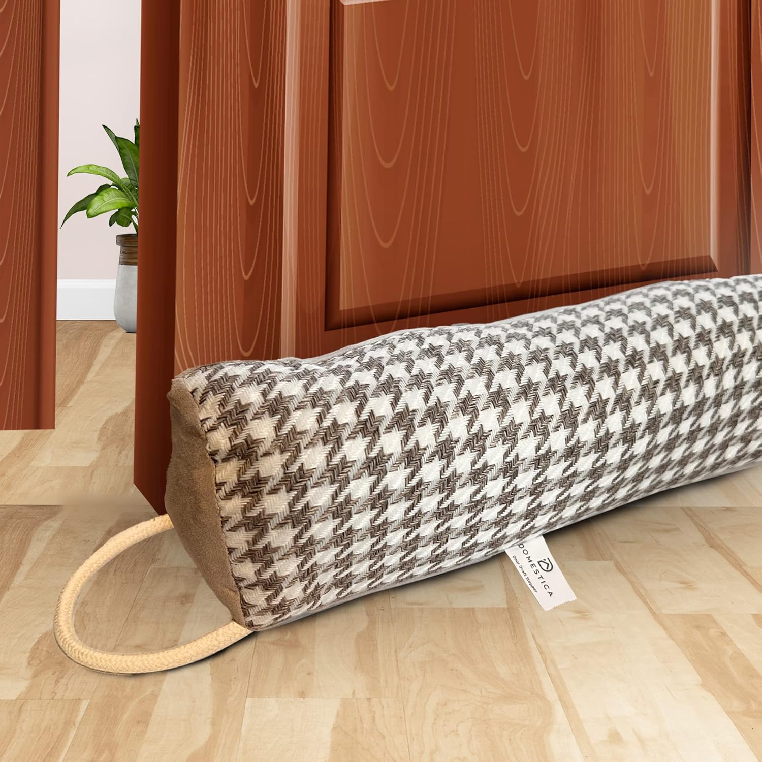 Draft Stoppers - DOMESTICA Under Door Draft Stopper 36 Inch, Under Door Draught Excluder Noise Reducer Heavy Duty Door Snake Draft Blocker, Triangle Design (Gray)