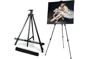 ARTIFY ART SUPPLIES Artify 73 Inches Double Tier Easel Stand, Adjustable Height from 22-73”, 3 in 1, for Painting and Display with a Carrying Bag, 1PACK