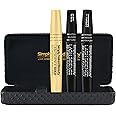 Mascara Black for Volume & Length - Eyelash Growth Serum Clear Mascara Gel & 3D Lash Dry Fiber Lengthening Mascara with Nouri