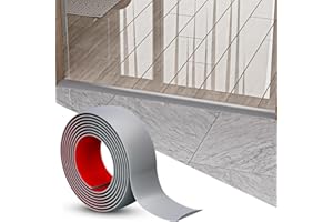 Greymond Floor Transition Strip Cover Strips, Self Adhesive Vinyl Flooring Transitions Divider for Carpet,Threshold,Floor Tiles and Gaps, 4FTx1.57in(Grey)