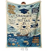 Graduation Gift Blanket, Inspirational Quote Throw for High School & College Grads, Unique Keepsake for Her or Him, Dorm Decor, 50'' x 60'', Grad Gifts, Birthday & Christmas