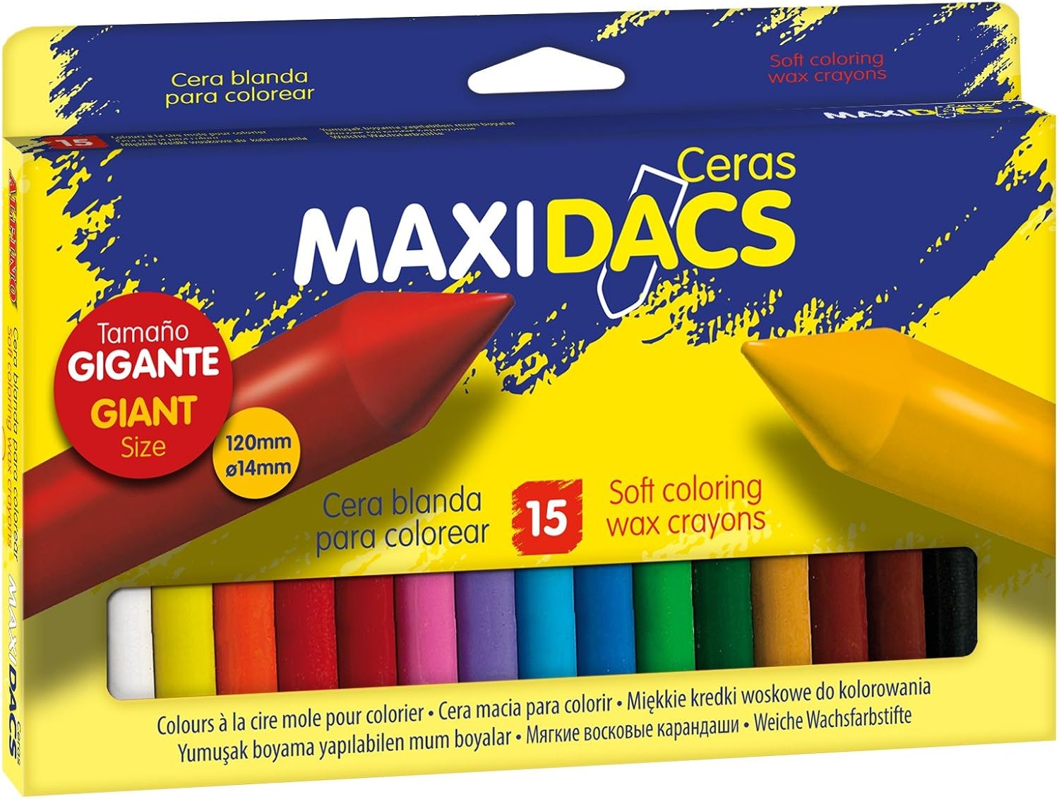 Alpino DX050216 - Estuche 15 ceras, Multicolor, Única: Amazon.es: Oficina y papelería