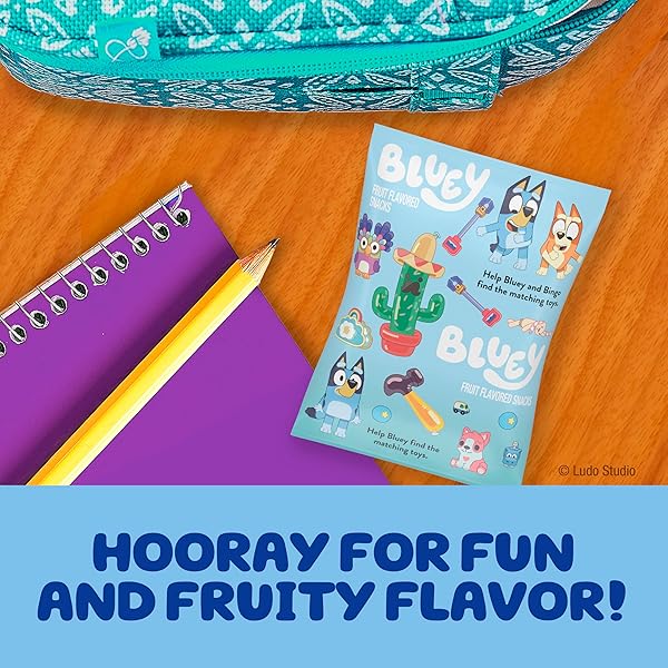 BLUEY FRUIT FLAVORED SNACKS, EASTER BASKET STUFFERS, TREAT POUCHES, GLUTEN FREE SNACK, VALUE PACK, 22 CT, 17.6 OZ