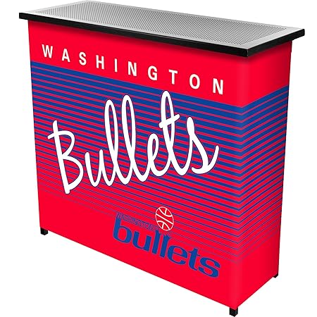 NBA Washington Bullets Portable Bar with Case, One Size, Black