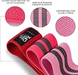 CFX Resistance Bands Set Non-Slip Hip Booty Bands 3 Levels Red view 3