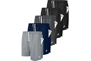 NY Threads 5 Pack Mens Athletic Shorts Quick Dry Loose-Fit Lightweight Running Workout Gym Shorts with Pockets