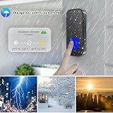 SURFOU Wireless Doorbell 400m Range Waterproof Wall Plug-in 55 Melodies view 5