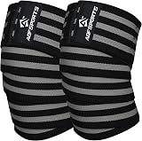 AQF Knee Wraps 78 Inch Heavy Duty USPA IPL Approved Pair view 1