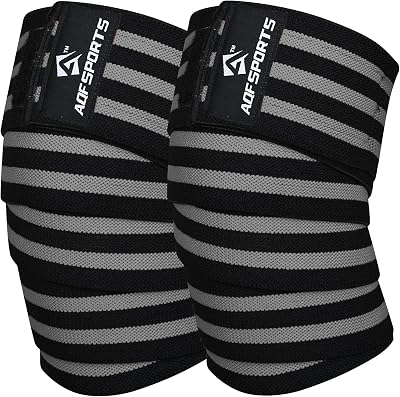 AQF Knee Wraps 78 Inch Heavy Duty USPA IPL Approved Pair