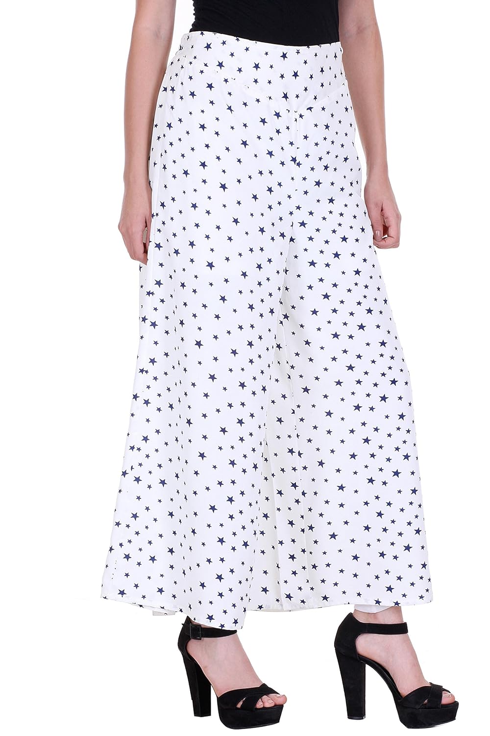 deewa white star printed palazzo