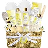 Spa Gifts for Women, 15Pcs Vanilla Rose Women Spa Gift Baskets w/Body Mist, Diffuser, Bath Bomb. Relaxing Bath Sets, Mothers Day Gifts for Mom, Unique Birthday Gift Basket